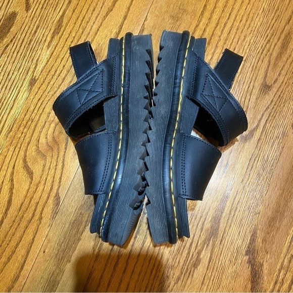 Dr. Martens Black Leather Voss Quad Platform Wair Sandals Size Eur 37 - Picture 6 of 7